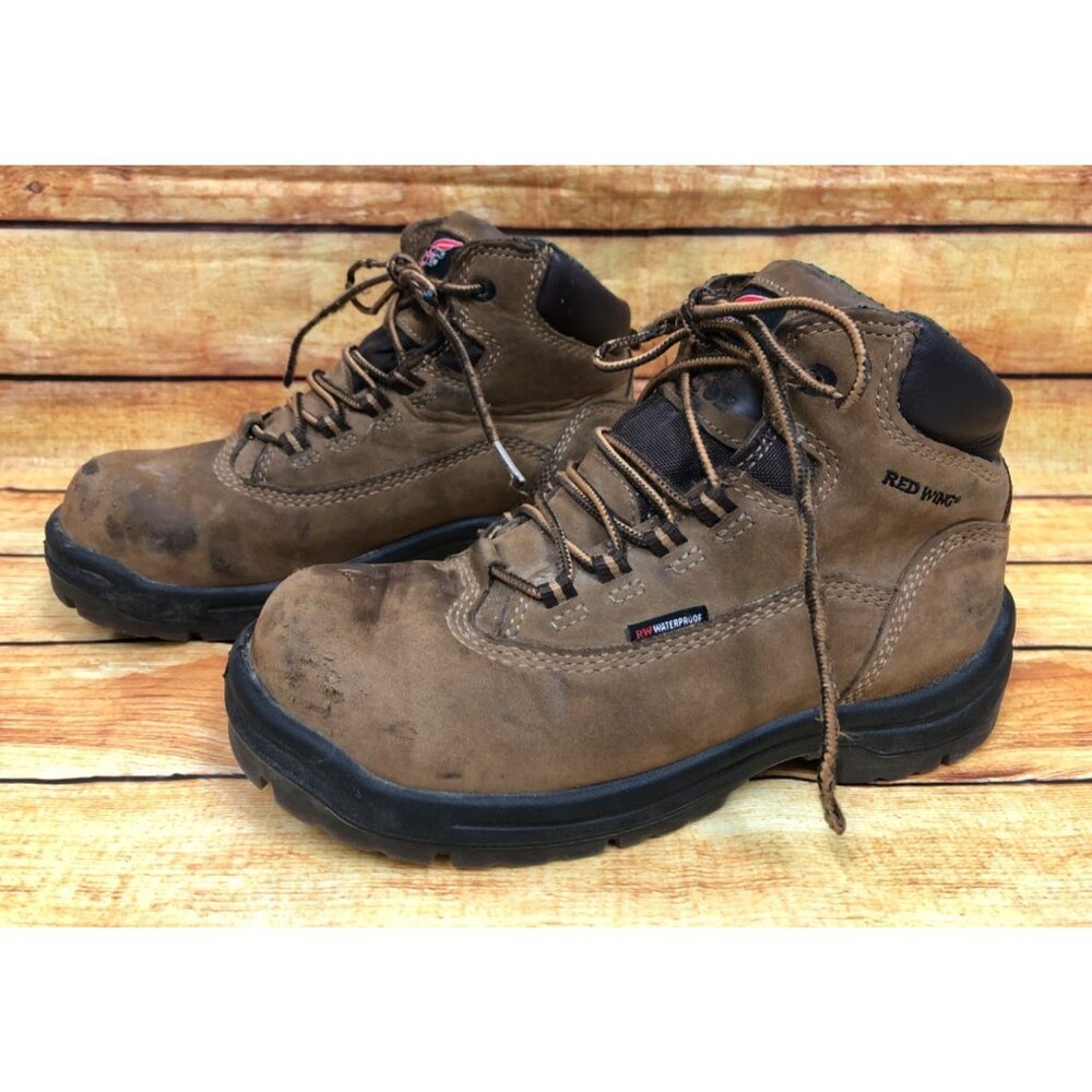 Red Wing 2340 Waterproof King Toe Steel Work Boots Brown Womens 7 B (r6m)